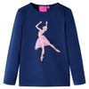 Camicia per bambini Vidaxl con maniche lunghe 128 blu navy