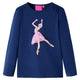 Camicia per bambini Vidaxl con maniche lunghe 128 blu navy