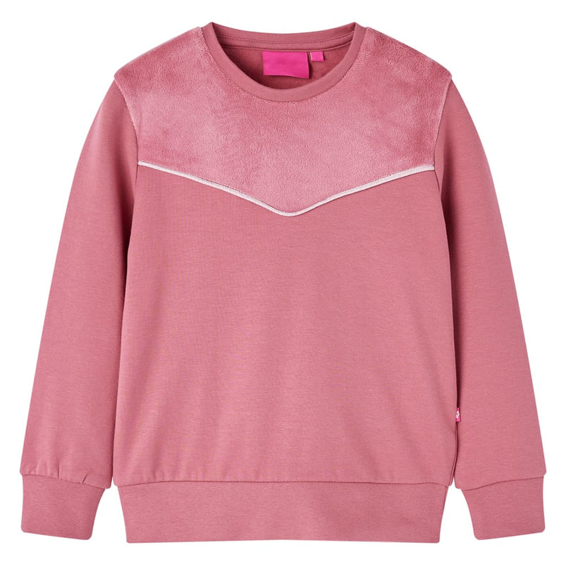Vidaxl Children's Sweater Velvet Patchwork 128 Raspberry Color