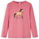 Camicia per bambini Vidaxl con maniche lunghe 128 vecchia rosa