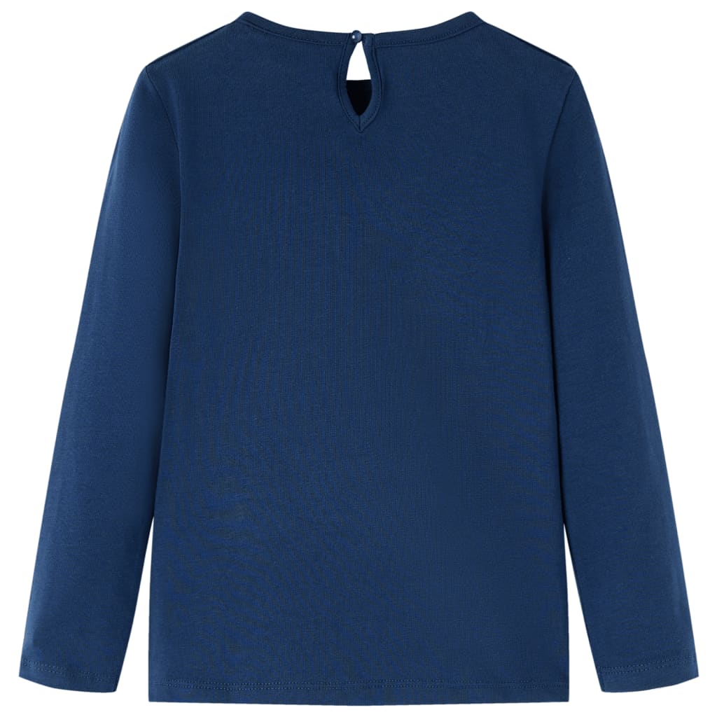 Vidaxl kindershirt met lange mouwen 92 marineblauw