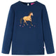 Camicia per bambini Vidaxl con maniche lunghe 104 blu navy