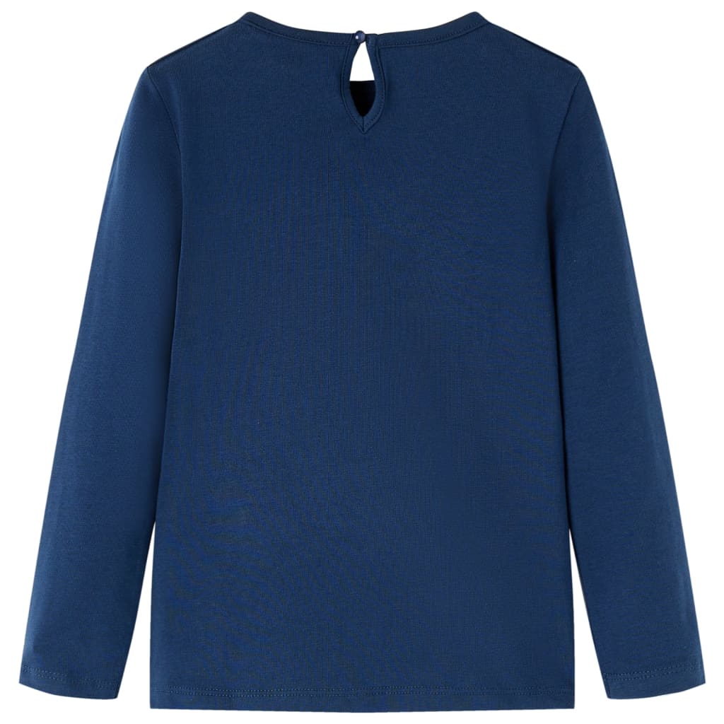 Camicia per bambini Vidaxl con maniche lunghe 104 blu navy