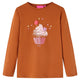 Camicia per bambini Vidaxl con maniche lunghe 92 Cognac Colorata