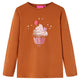 Camicia per bambini Vidaxl con maniche lunghe 104 cognac color
