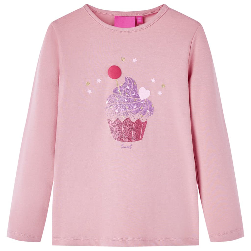 Camicia per bambini Vidaxl con maniche lunghe 116 rosa chiaro