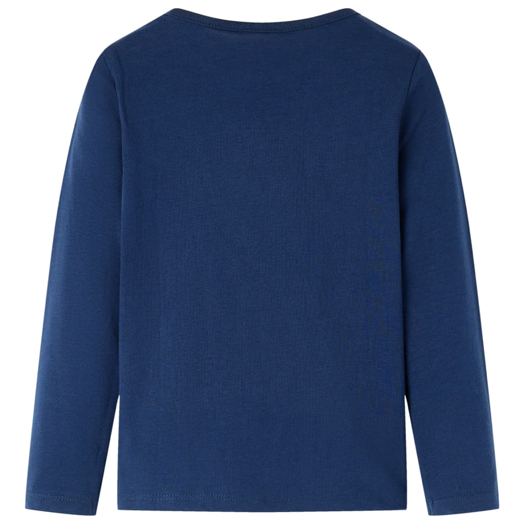 Camicia per bambini Vidaxl con maniche lunghe 104 blu navy