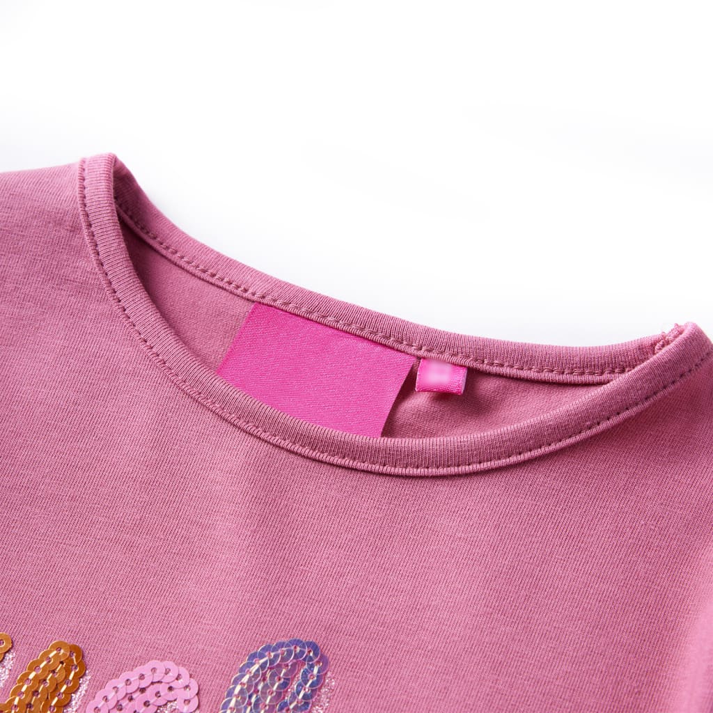 Camicia per bambini Vidaxl con maniche lunghe 92 Raspberry Color