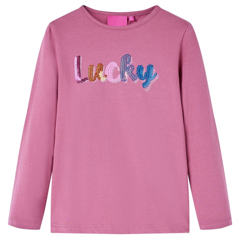 Camicia per bambini Vidaxl con maniche lunghe 140 di lampone