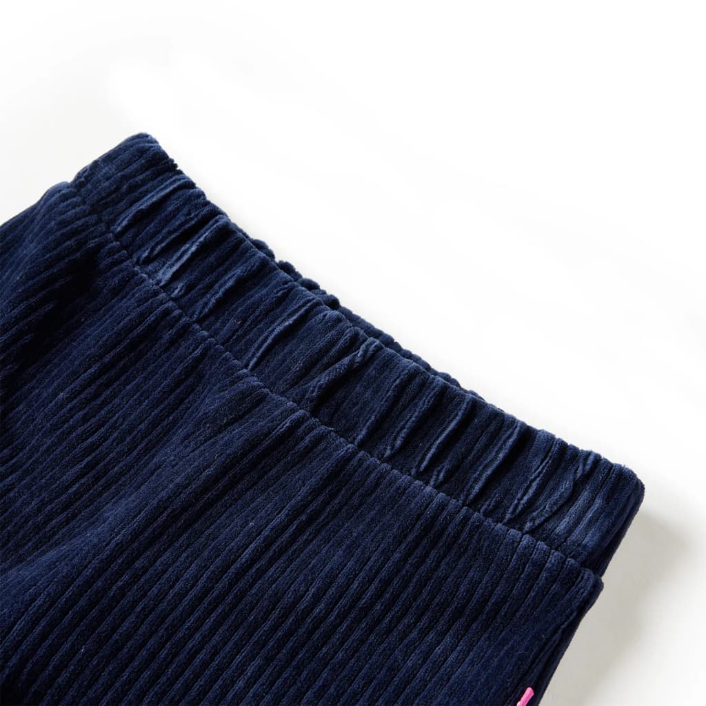 Vidaxl kinderbroek 128 ribfluweel marineblauw