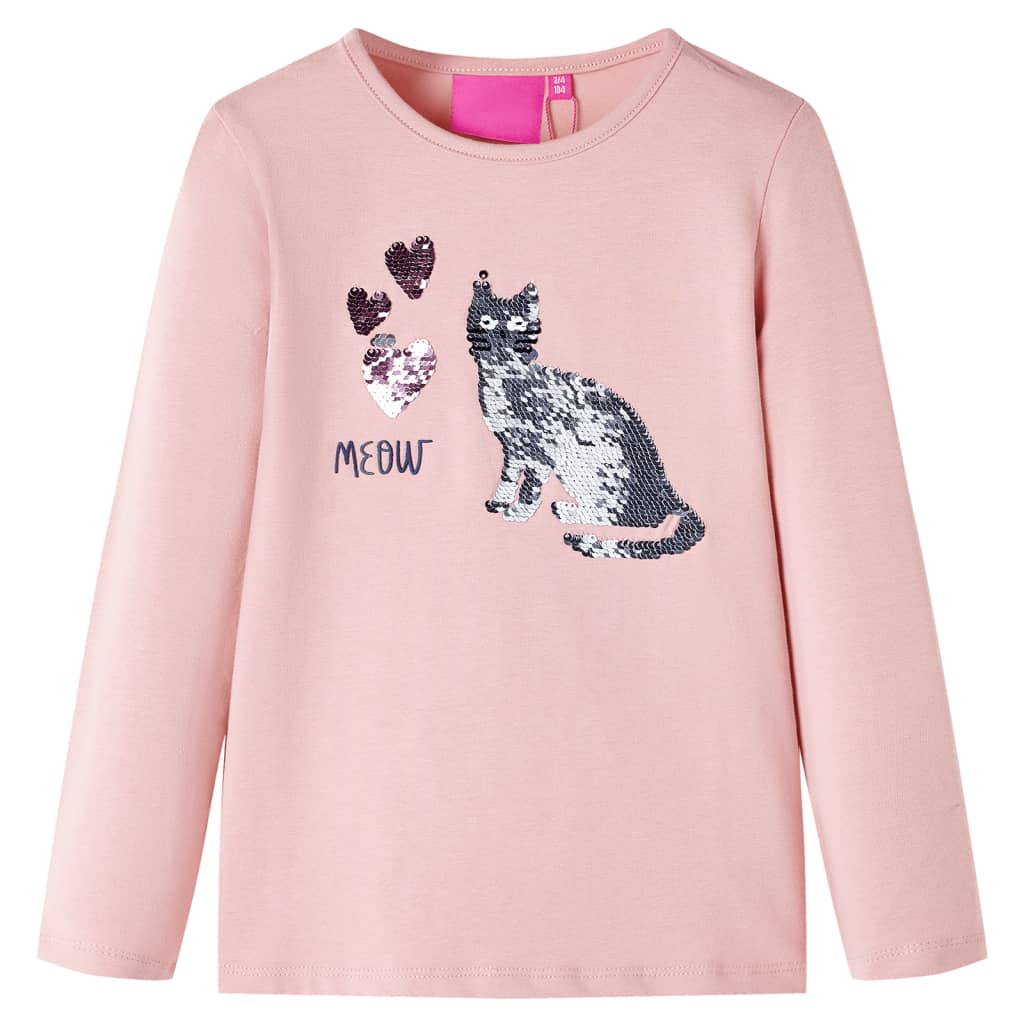 Camicia per bambini Vidaxl con maniche lunghe 104 rosa chiaro