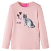 Camicia per bambini Vidaxl con maniche lunghe 128 rosa chiaro