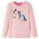 Camicia per bambini Vidaxl con maniche lunghe 128 rosa chiaro