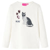 Camicia per bambini Vidaxl con maniche lunghe 128 ECRU