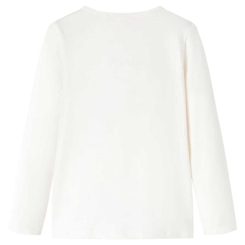 Camicia per bambini Vidaxl con maniche lunghe 128 ECRU
