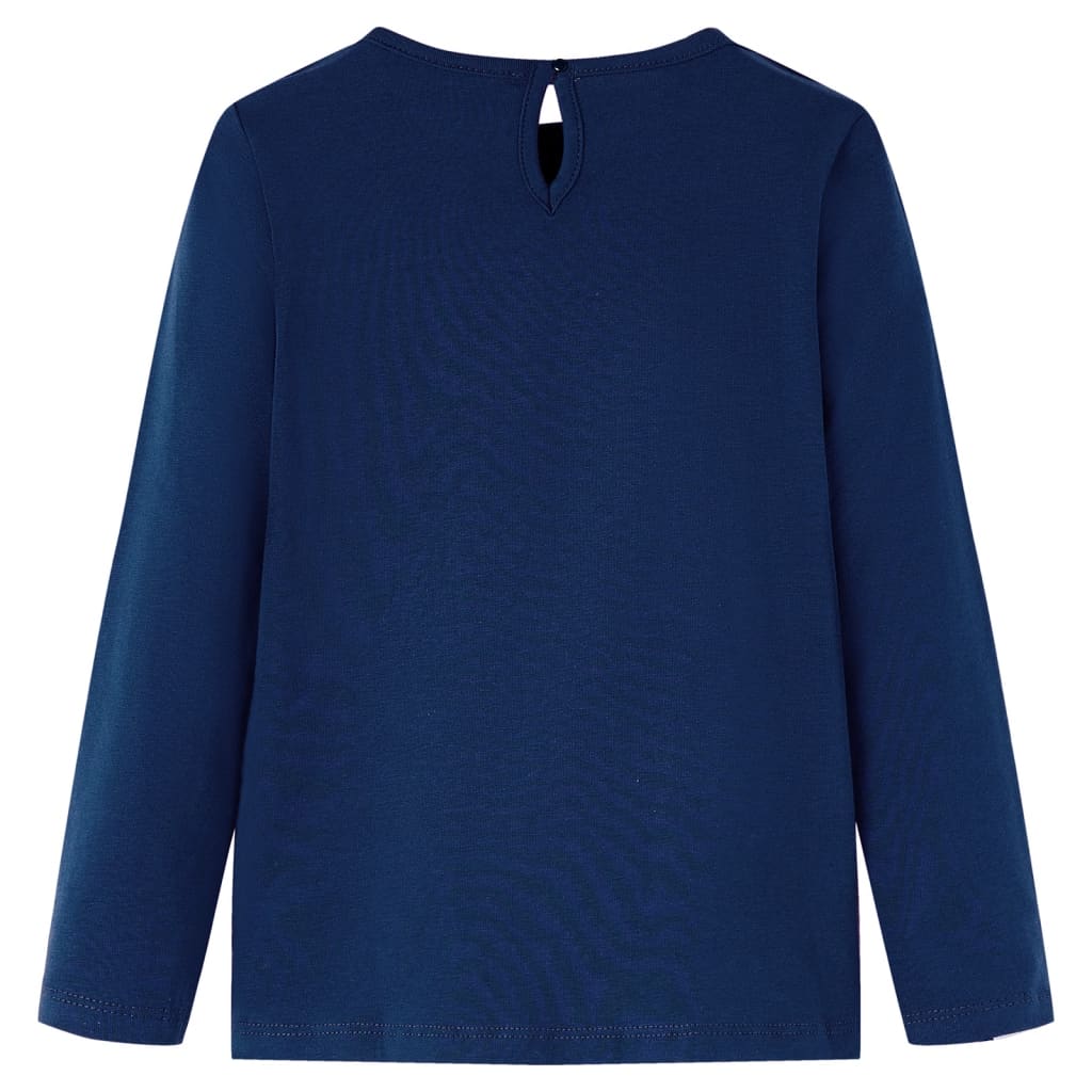 Vidaxl kindershirt met lange mouwen 104 marineblauw