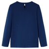 Camicia per bambini Vidaxl con maniche lunghe 128 blu navy