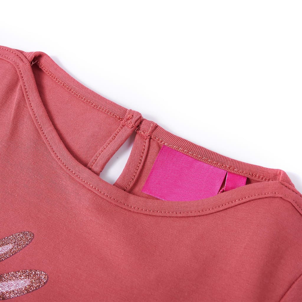 Camicia per bambini Vidaxl con maniche lunghe 92 Old Pink