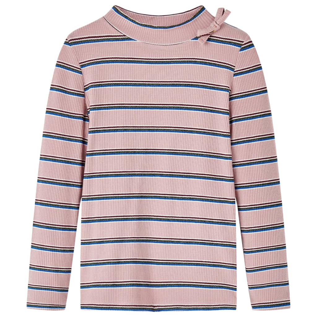 Camicia per bambini Vidaxl con maniche lunghe 128 rosa chiaro