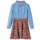 Abito per bambini Vidaxl con maniche lunghe 116 blu navy e blu denim