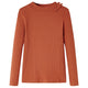 Camicia per bambini Vidaxl con maniche lunghe 92 Cognac Colorata