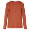 Camicia per bambini Vidaxl con maniche lunghe 104 cognac color