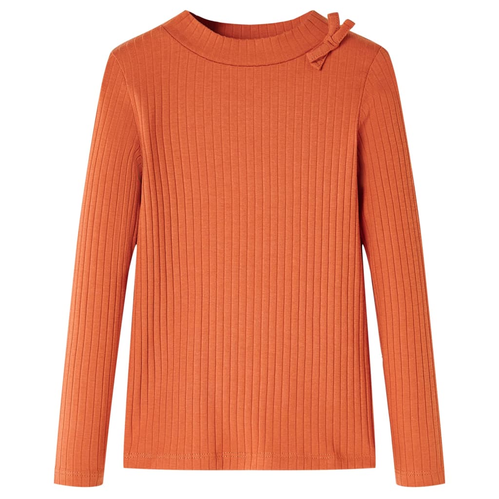 Camicia per bambini Vidaxl con maniche lunghe 92 Oranjebruin