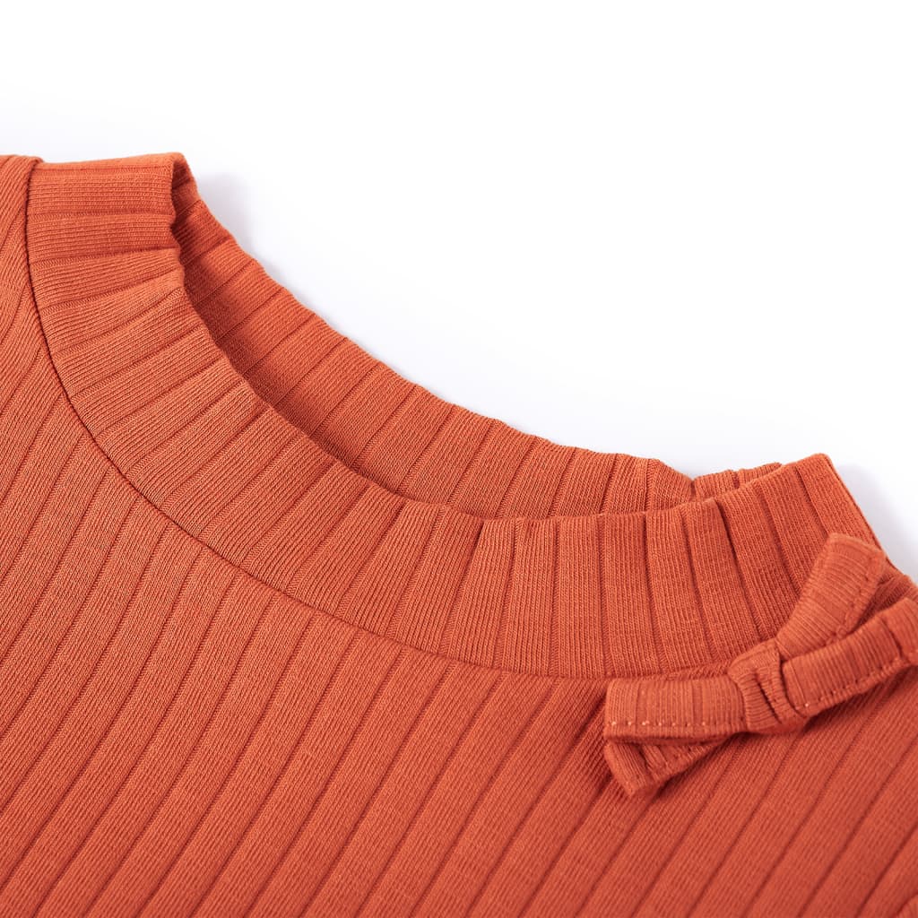 Camicia per bambini Vidaxl con maniche lunghe 92 Oranjebruin