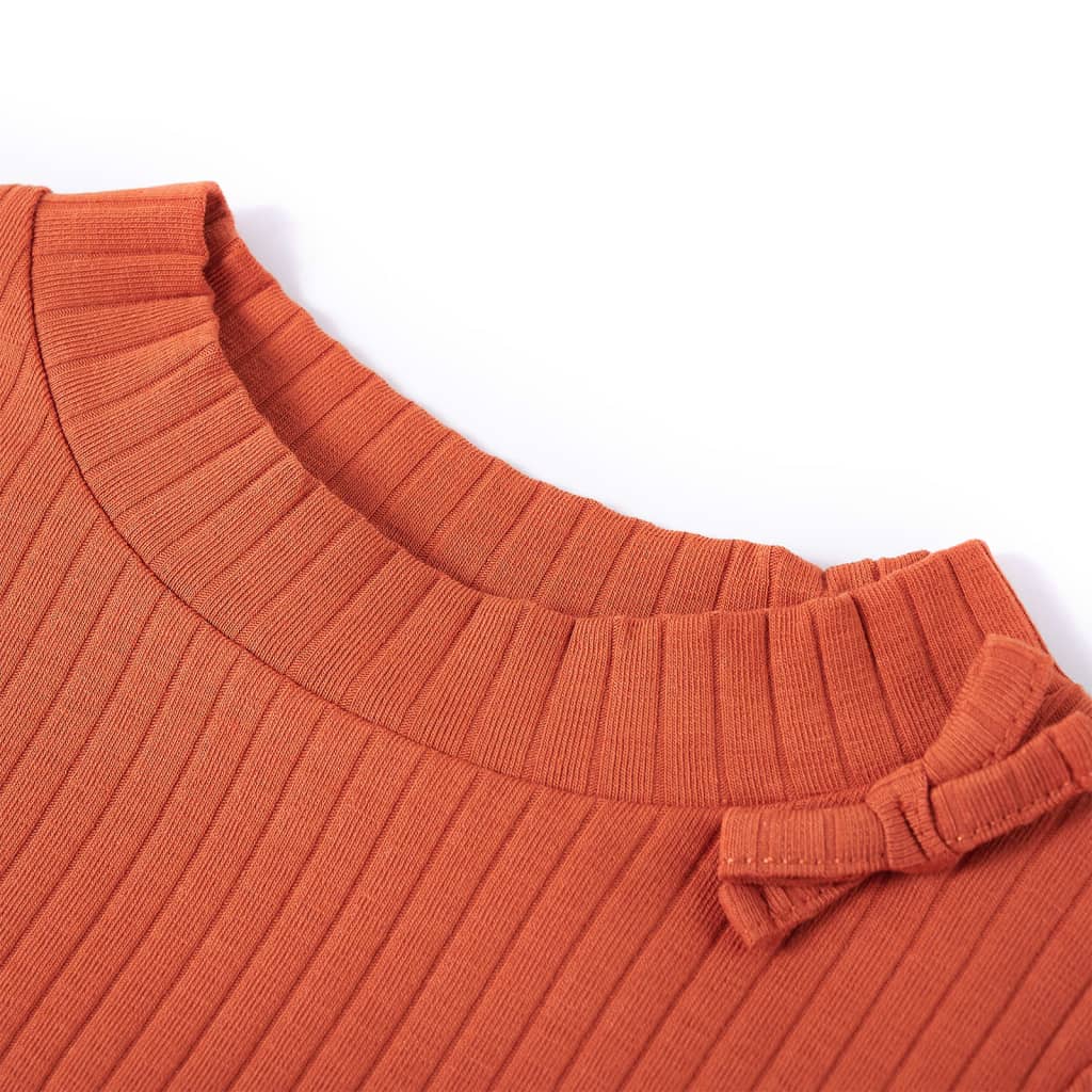 Camicia per bambini Vidaxl con maniche lunghe 104 Oranjebruin
