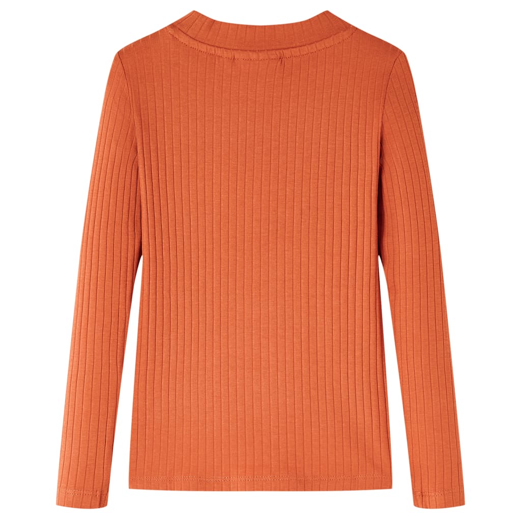 Camicia per bambini Vidaxl con maniche lunghe 116 Oranjebruin