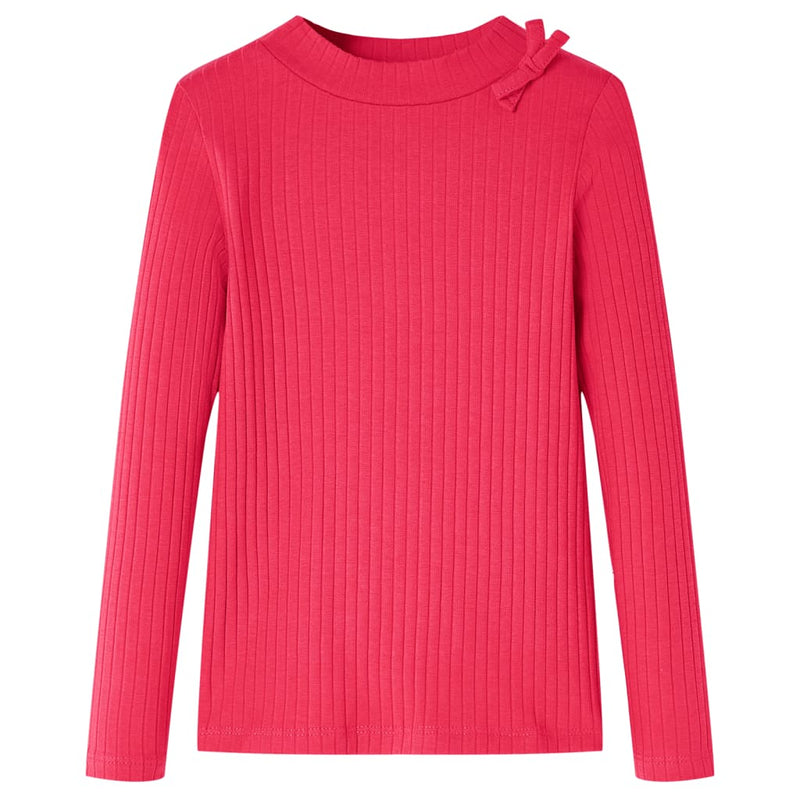 Camicia per bambini Vidaxl con maniche lunghe 92 rosa brillante