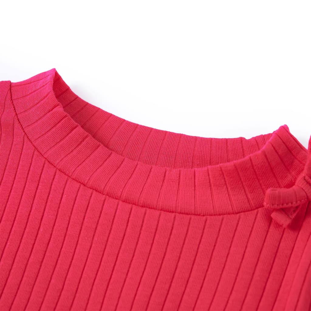 Camicia per bambini Vidaxl con maniche lunghe 92 rosa brillante