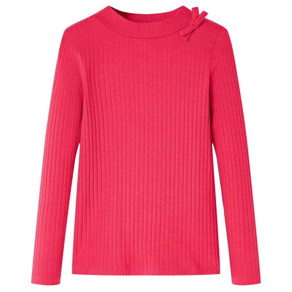 Camicia per bambini Vidaxl con maniche lunghe 104 rosa brillante