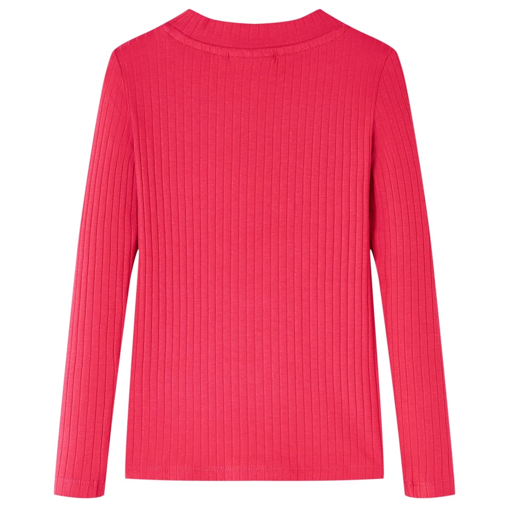 Camicia per bambini Vidaxl con maniche lunghe 104 rosa brillante