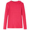 Camicia per bambini Vidaxl con maniche lunghe 128 rosa brillante