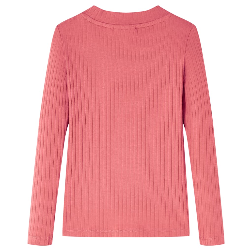 Camicia per bambini Vidaxl con maniche lunghe 104 vecchia rosa