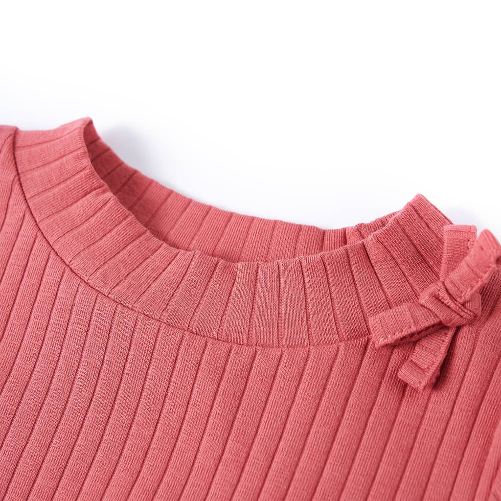 Camicia per bambini Vidaxl con maniche lunghe 104 vecchia rosa