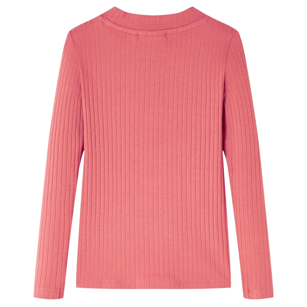 Camicia per bambini Vidaxl con maniche lunghe 128 vecchia rosa