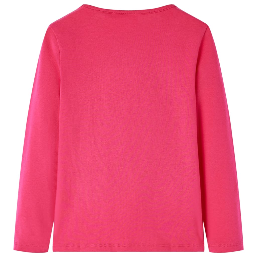 Camicia per bambini Vidaxl con maniche lunghe 116 rosa brillante