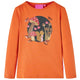 Camicia per bambini Vidaxl con maniche lunghe 128 Oranjebruin