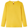 Camisa para niños de Vidaxl con mangas largas 140 ocre -color