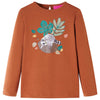 Camicia per bambini Vidaxl con manica lunga 140 cognac color