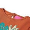 Camisa infantil de Vidaxl con manga larga 140 Cognac