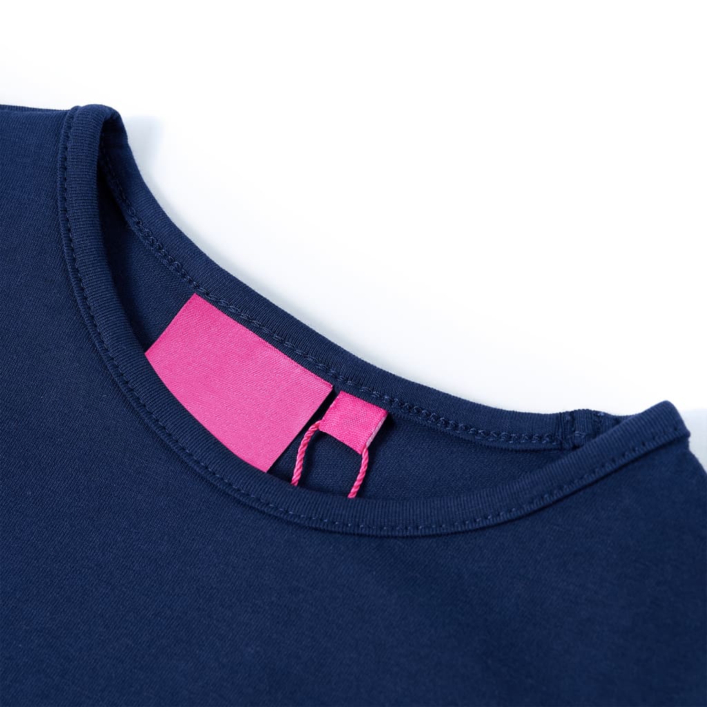 Camicia per bambini Vidaxl con maniche lunghe 92 blu navy