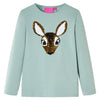 Camicia per bambini Vidaxl con maniche lunghe 116 Middel Mint.