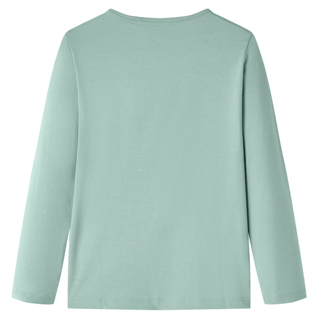 Camicia per bambini Vidaxl con maniche lunghe 116 Middel Mint.