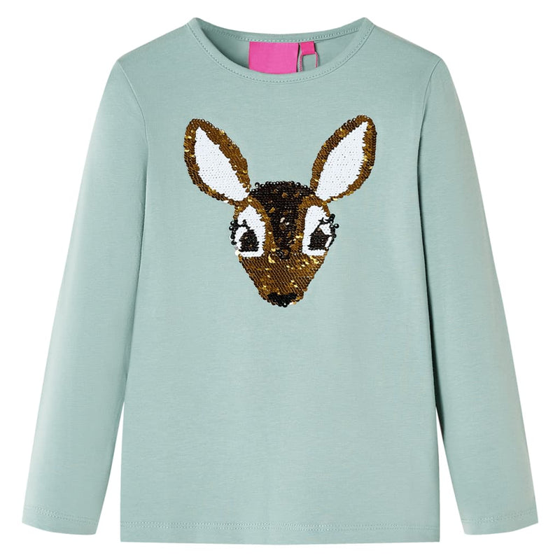 Vidaxl kindershirt met lange mouwen 128 middelmintkleurig