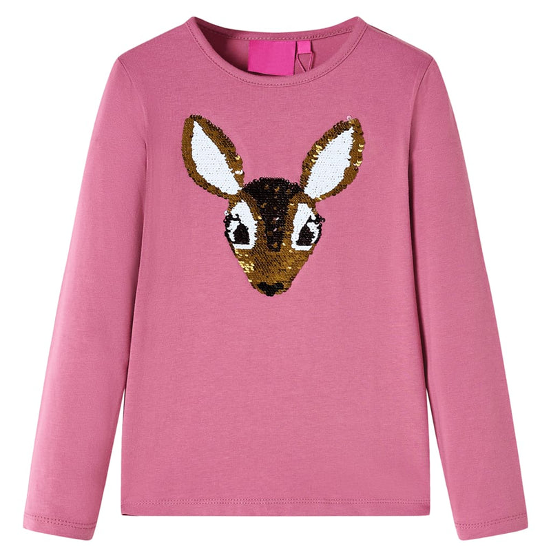 Camicia per bambini Vidaxl con maniche lunghe 92 lampone colorato