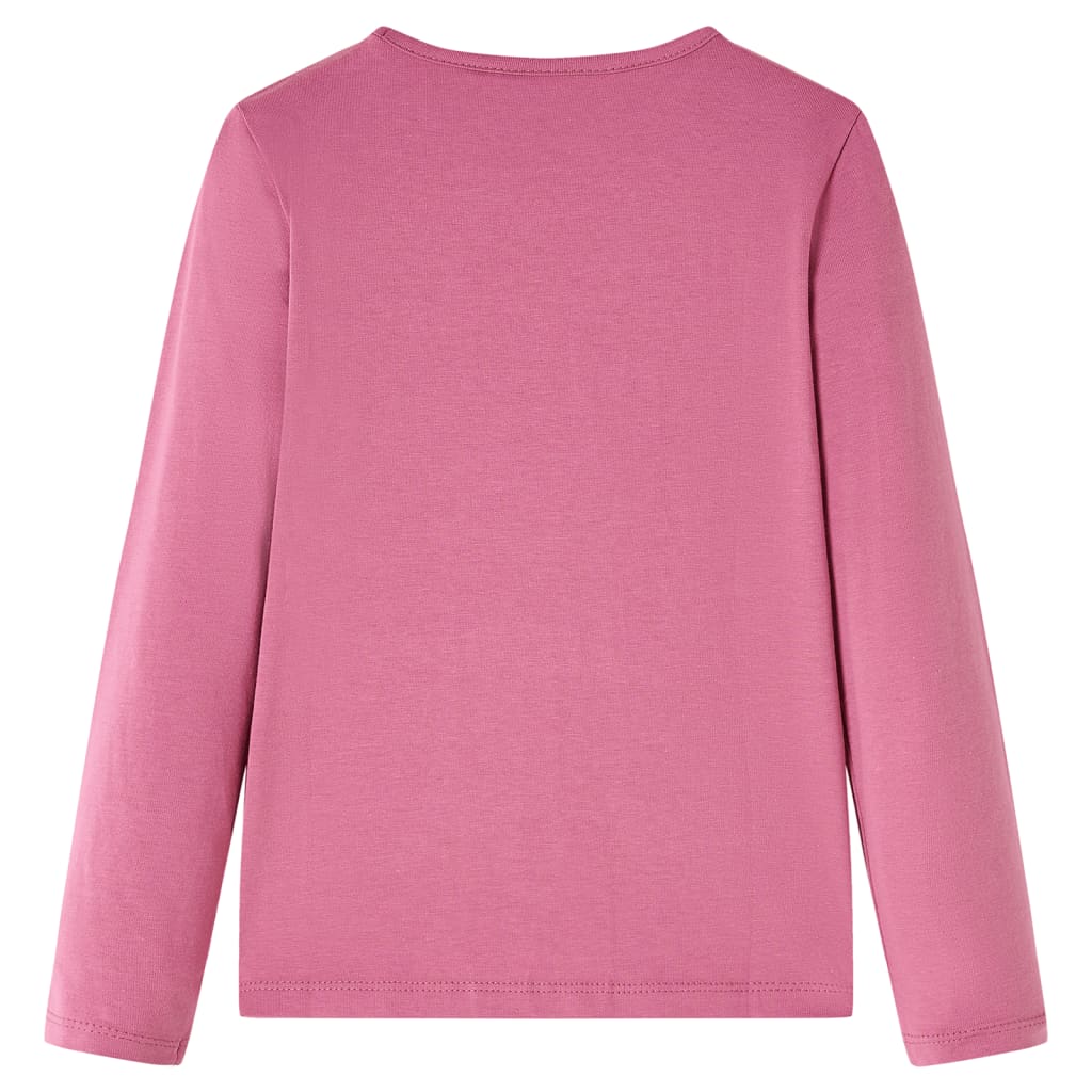Camicia per bambini Vidaxl con maniche lunghe 92 lampone colorato