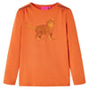 Camicia per bambini Vidaxl con maniche lunghe 92 Oranjebruin